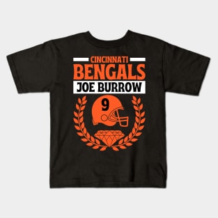 Cincinnati Bengals Joe Burrow 9 American Football Kids T-Shirt